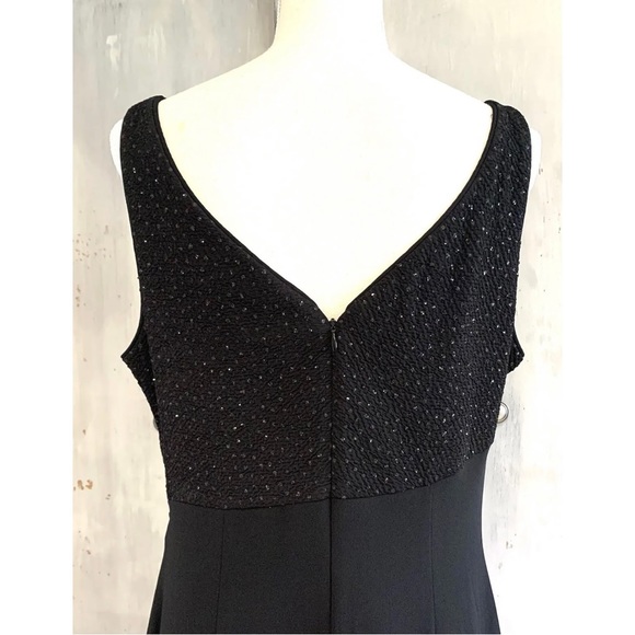 David Warren NY Vintage Black Dress Gown Sz 10/12 14 - Picture 5 of 8